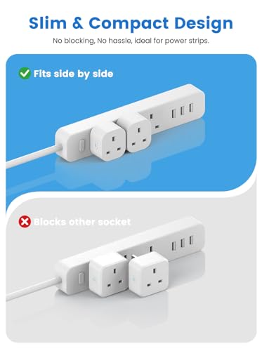 EIGHTREE Smart Plug that Work With Alexa & Google Home, Smart Plug with Energy Monitoring, Mini Smart Socket WiFi Plug, Remote Control, Timer & Schedule Function, 2.4Ghz Wi-Fi Timer Plug, 4 Pack - Image 4