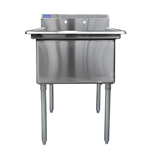 Image of AmGood Stainless Steel Prep & Utility Sink | 304 Stainless Steel | Overall Size: 30 inch x 29.5 inch | Restaurant, Kitchen, Laundry, Garage | NSF (Bowl Size: 24 inch x 24 inch No Faucet)