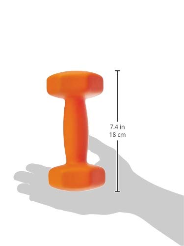 Image of Amazon Brand - Solimo Neoprene Dumbbell 2.5kg, Set of 2 (Orange)