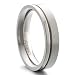 Heideman Ring Damen und Herren Paari aus Edelstahl silber farben matt Damenring für Frauen und Männer als Partnerringe mit Kerbe strichmatt Gr.50 hr7006-4-50