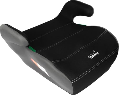 Tataway seggiolino alzatina auto bimbi nero i-Size ECE R129, Rialzo bimbi 126-150 cm, 22-36 kg, 6-12 anni, gruppo 3, leggero e facile da trasportare - sfoderabile e lavabile