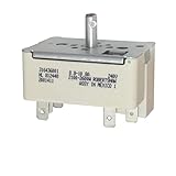 GLOB PRO SOLUTIONS - New Version QE214312, 316021501 1155395 5304506425 CKD2484 Range Infinite Switch Compatible with Frigidaire White Westinghouse Kenmore Electrolux