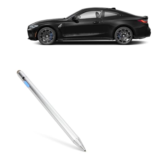 BoxWave Stylus Pen Compatible with BMW 2023 M4 Coupe Display (14.9) - AccuPoint Active Stylus, Electronic Stylus with Ultra Fine Tip - Metallic Silver