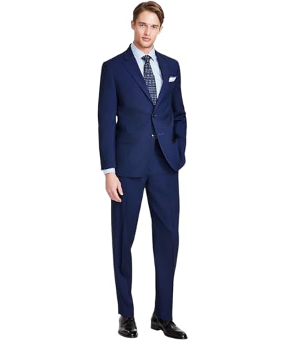 Nautica Mens Modern fit 2 Piece Suit 42 S / 36 Waist Navy Birdseye Blue Stretch