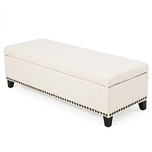 Christopher Knight Home Isra - Otomana de tela, color beige