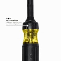 Klein Tools 32313HD Multi-Bit-Ratschen-Schraubendreher, 13-in-1 Schlagzähwerkzeug mit 6 doppelseitigen Spitzen und 1/4-Zoll-Steckschlüssel – Ansicht 4