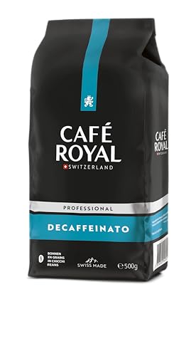 Café Royal Professional Line Bohnen, Decaffeinato, 500g Bohnenkaffee, Rainforest Alliance zertifiziert, entkoffeiniert