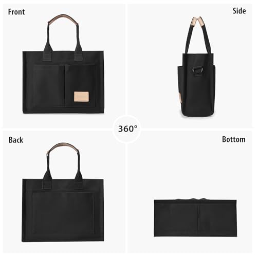 Image of GASSDA Canvas Tote Bag for Women Crossbody Work Purse with Pockets Top Handle Handbag Satchel Bags for Travel Nurse Teacher