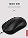 Lenovo 100 Wired USB Computer Mouse for PC, Laptop, Computer with Windows - Full-Size - Ambidextrous Design - 3 Buttons - Red Optical Sensor – Black