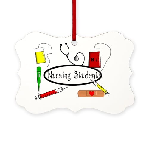 CafePress Nursing Student Pillow Scroll Holiday Ornament 4