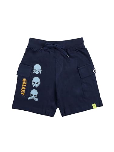 Image of KiddoPanti Boys 100% Cotton Knitted Above Knee Length Basic Cargo Shorts