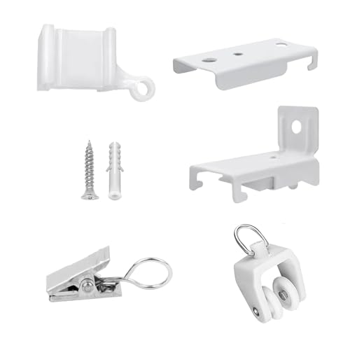 Rieles flexibles para cortinas de techo, soportes de montaje y divisores de espacios en casa 2