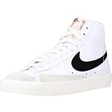 Struttura rinforzata Nike W Blazer Mid \'77, Scarpe da Basket Donna, White/Black-Sail, 42 EU