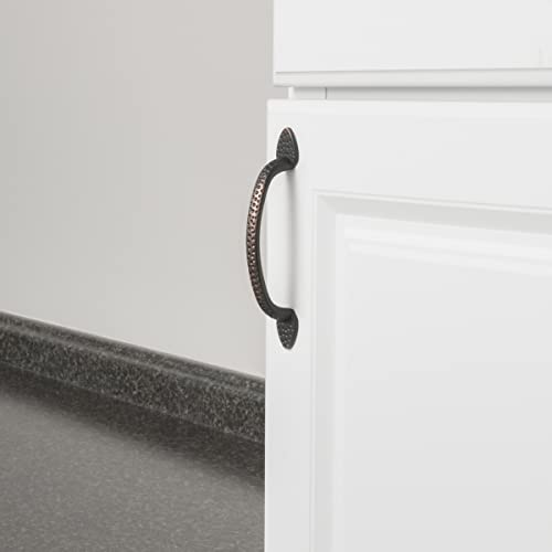 Image of South Main Hardware Triangle Foot Cabinet Drawer Pull Handle, 5.5 inch Length (3.75 inch Hole Spacing Center), Oil Rubbed Bronze, Includes Mounting Hardware, 10-Pack
