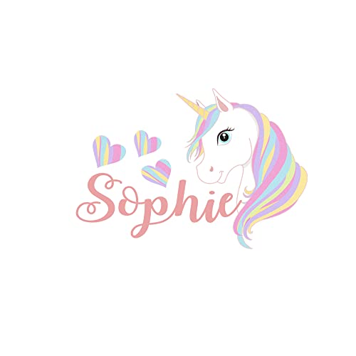 Unicorn wall stickers for bedroom Personalised name wall stickers for