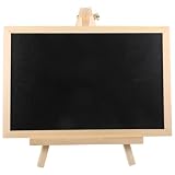 DECHOUS 黒板 卓上 ミニ ブラックボード スタンド付き 30×20cm (ほぼA4サイズ) 木製 メニューボード ウェルカムボード お絵かき 伝言板 看板 カフェ 店頭 事務用品 (ブラック)