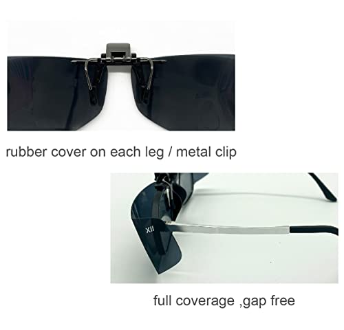 Clip On Flip Up Polarized Len Sunglasses Over Prescription Myopia Eyeglasses4