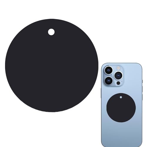 Magnetic Phone Mount Metal Plate - 0.5mm Adhesive Thin Metal Plates, Phone Case Metal Plates | Magnetic Car Mount Cell Phone Metal Stickers, Car Sticky Small Round Metal Discs for Case Crafts