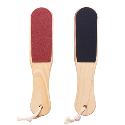 2 Piezas Lima de Pie de Madera Lima de Callos de Madera Eliminador de Callos, Doble Cara Raspador de Pies Herramienta Profesional para El Cuidado para Quitar Pieles Muertas Callos Callosidades