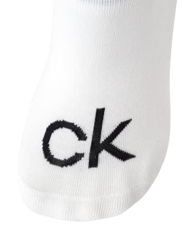Calvin Klein Men's 3 Pair Logo Sneaker Liner Socks, White, Shoe Size 7-12 #TOP4