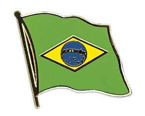 Brasilien Pin Anstecker Flagge Fahne Nationalflagge Flaggenpin Badge Button Flaggen Clip Anstecknadel