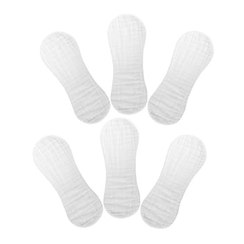 Yardwe 6pcs Muslin Burp Cloths Cotton Reusable and Washable Breathable Diapers for Newborns for Showers and Daily Use for Boys and Girls