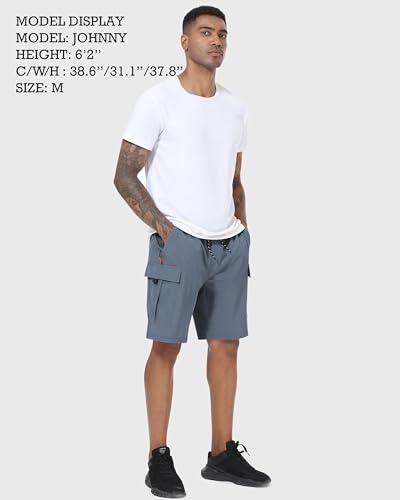 Image of Men's Cargo Shorts Quick Dry Lightweight Stretch Hiking Shorts for Men with 5 Pockets No Lining