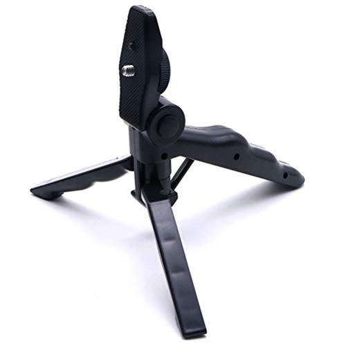 GFPR tragbares Handy-Stativ, Desktop Selfie Stand, Stativ 15,5 cm Falten Micro Single Action Kamera Stativ Schwarz – Bild 5