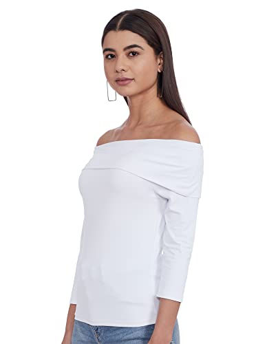 Image of United Colors of Benetton Women's Solid Regular Fit T-Shirt