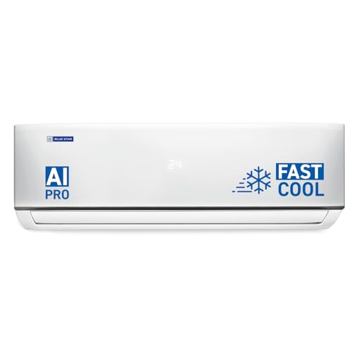 Blue Star 2 Ton 5 Star, Inverter Split AC (Copper, Convertible 5 in 1 Cooling, Multi Sensors, Dust Filter Blue Fins, Self Diagnosis, IC524DNUR,White)