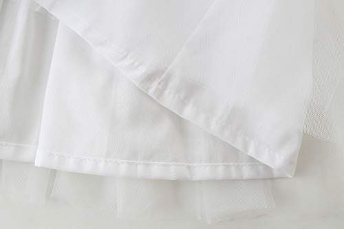 Image of GSVIBK Baby Girls Tutu Dress Toddler Tulle Tutu Dress Infant Tulle Dresses Princess Party Dress 708 White 110