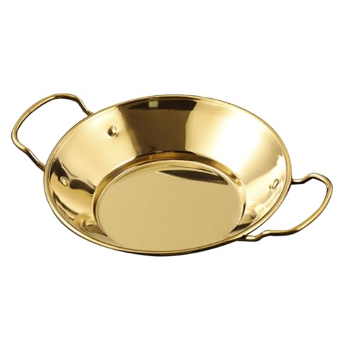 FUNNETOYU Cacerola de Acero Inoxidable para Cocina Olla Redonda Antiadherente para Inducción con Asas Dobles para Hogar y Restaurante