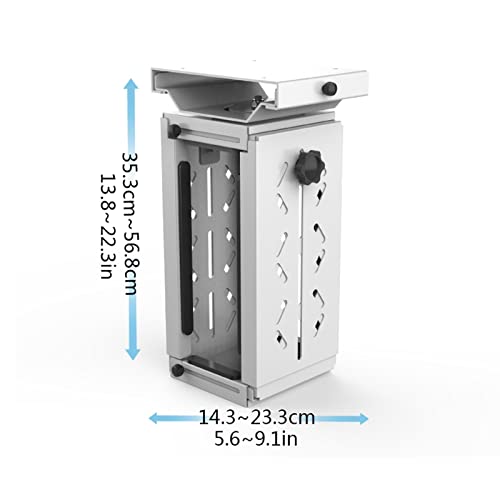 Soporte Ajustable de Metal para CPU, Soporte Colgante Bajo Escritorio para Torre de CPU con Giro de 180°, Soporte Resistente para CPU de Computadora miniatura 2