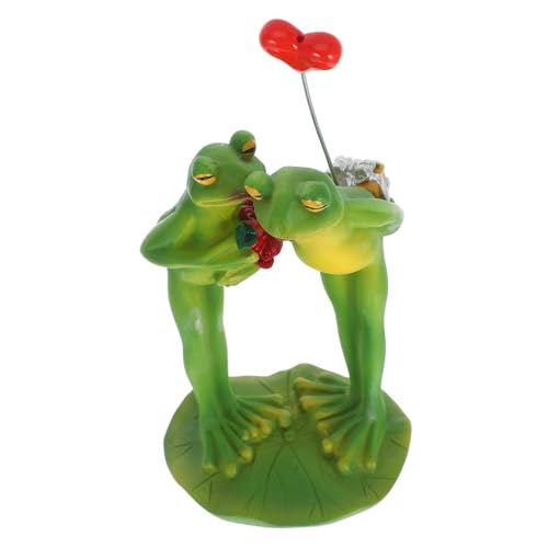 Alipis Adornos De Rana Lindo Soporte Equipo Doméstico Juguetes De Juguetes Juguetes Decoración De Piezas Decorativas Estatuas Divertidas Juguetes para Pequeños Perchas Resina Green