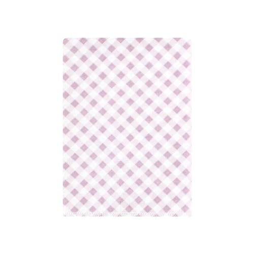 Image of Hudson Baby Unisex Baby Cotton Poly Flannel Burp Cloths Bundle, Purple Dainty Floral, One Size