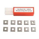 Photo Gallery uttasu 10 inserti per tornitura in legno di carburo, 15 x 15 x 2,5 mm, lame a quattro taglienti, angolo di 30°, per utensili da tornio e sistemi di pialle per la lavorazione del legno Photo Gallery uttasu 10 inserti per tornitura in legno di carburo, 15 x 15 x 2,5 mm, lame a quattro taglienti, angolo di 30°, per utensili da tornio e sistemi di pialle per la lavorazione del legno