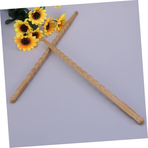 Baquetas de bambú Abaodam, diseño ergonómico, alta resistencia, para batería, 2 unidades, color caqui miniatura 3