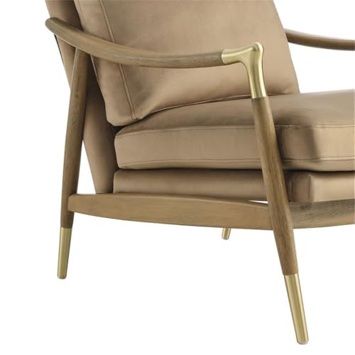 Sillón Plegable Tela Marrón miniatura 4