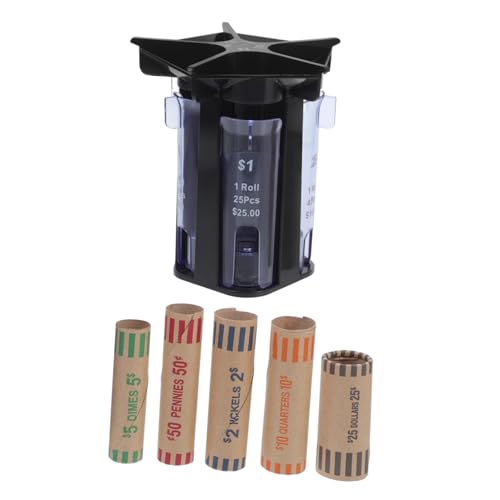 CAXUSD Novelty Coin Organizer Coin Counter Holder with Plastic Bucket Sleek Storage for Home Commercial Use