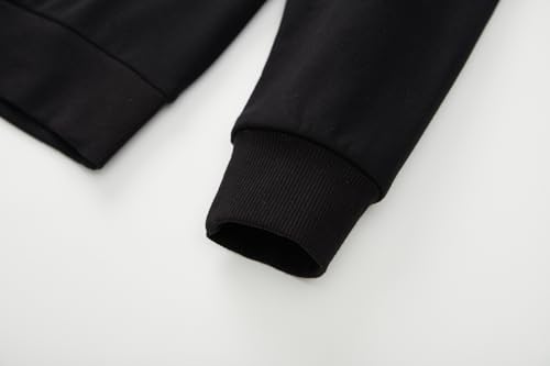 VEIISAR Herren Sweatshirt mit Rundhalsausschnitt Männer Basic Pullover Langarmshirts Freizeit Sport Shirt (616 Black 3XL)