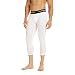 COOLOMG Compression Running 3/4 Tights Capri Pants Leggings Quick Dry For Men Youth Boy White M