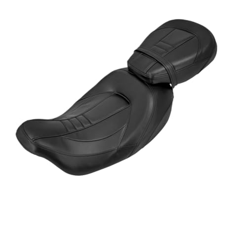 Asiento de dos asientos para motocicleta Harley Touring Road King 2009-2024 en color negro