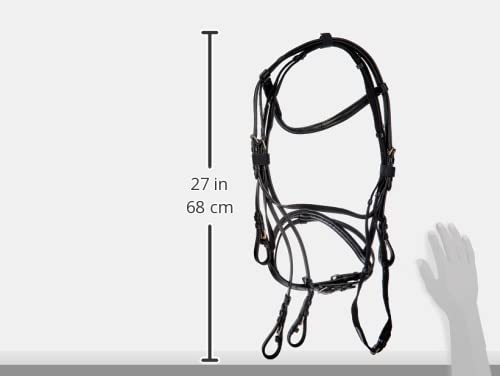 Foto von Covalliero Trensenzaum Standard, Zaumzeug, Reitzaum, schwarz, Leder, Metall, Cob, Pferd, verstellbar, inkl. Gurtzügel