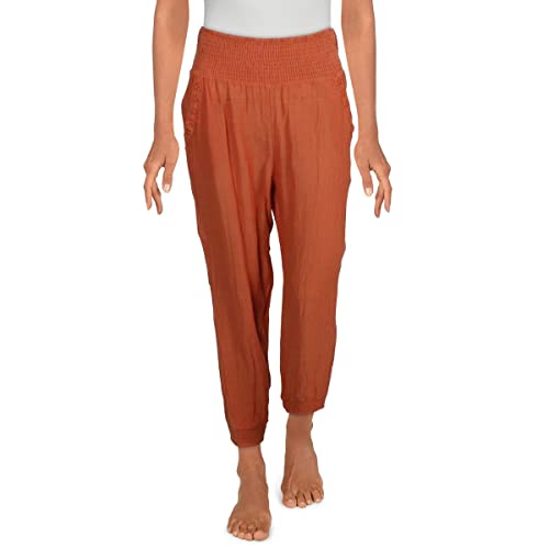 Free People Womens Valencia Eyelet 2 Piece Top Set Orange S #TOP1