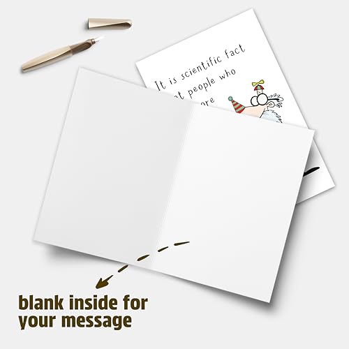 Image of Funny Birthday Card for Old People - 'More Birthdays Live Longer' Humorous Greeting Card for Men Women, Senior Citizen Gifts, Sarcastic Age Jokes for Him Her