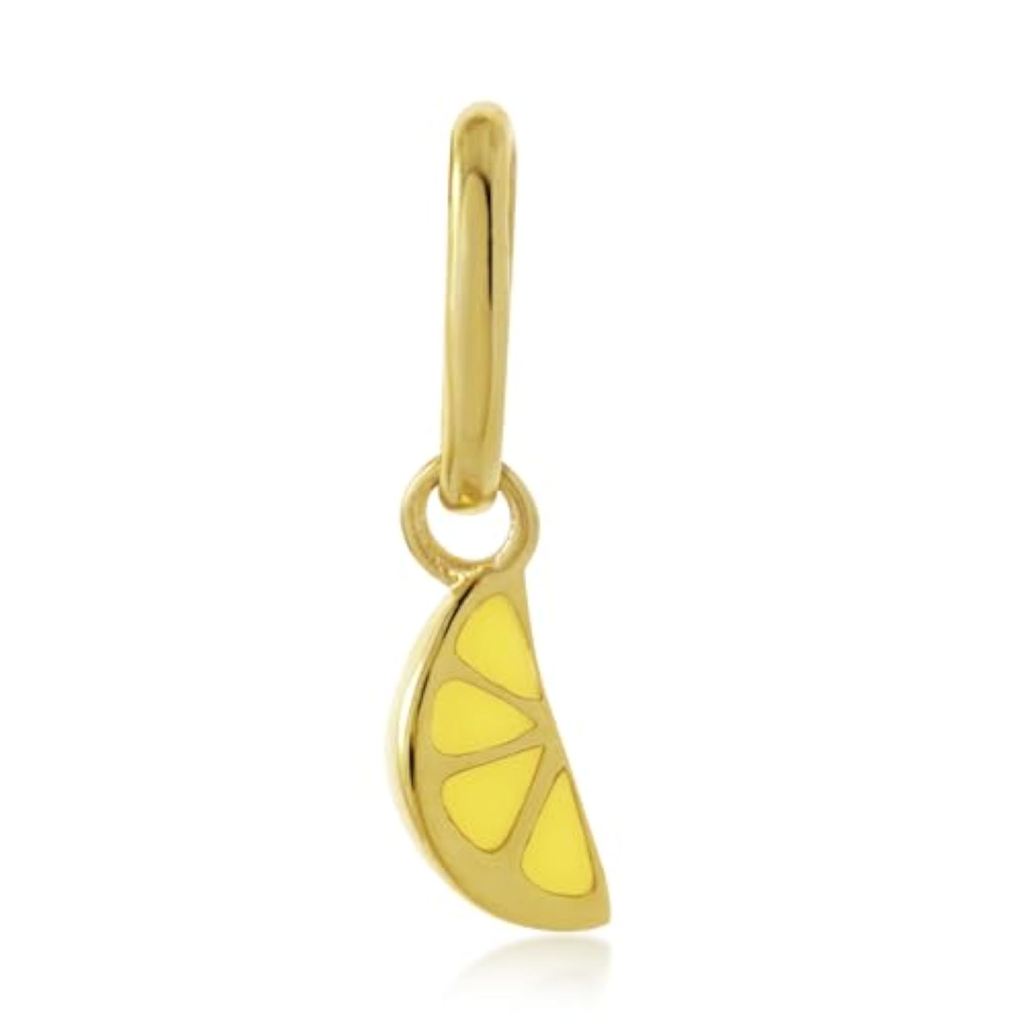 Women's 925 Sterling Silver Lemon Charm, Gold-Plated