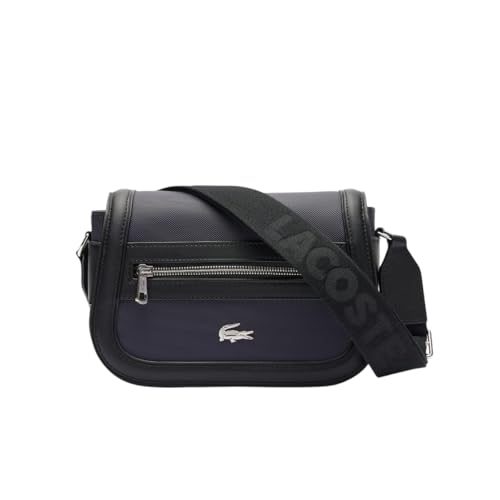 Lacoste Bolsa Crossover com abas, ABIMES Noir, Abimes Noir