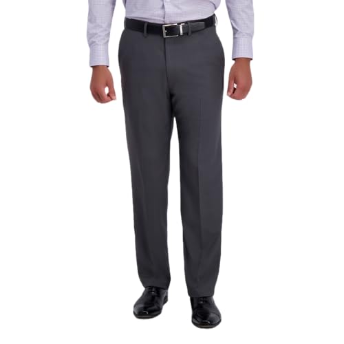 Haggar H26 Men's Premium Stretch Classic Fit Dress Pants - (Charcoal Heather, 44x30)