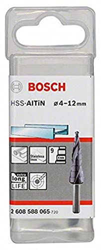 Bosch 2 608 588 065 - Broca escalonada HSS-AlTiN - 4-12 mm, 6,0 mm, 66,5 mm (pack de 1)