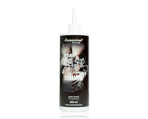 Fastwet Creampie Sperma-Gleitgel auf Wasserbasis Cum Lube mit Adapter für TIEF-REINSPRITZ-GARANTIE wasserbasiertes Gleitmittel Waterbase Fake Sperma 500ml